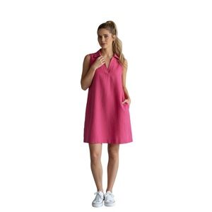 Faherty All Day Polo Dress Granita Activewear Golf Tennis Hike Pickleball Small